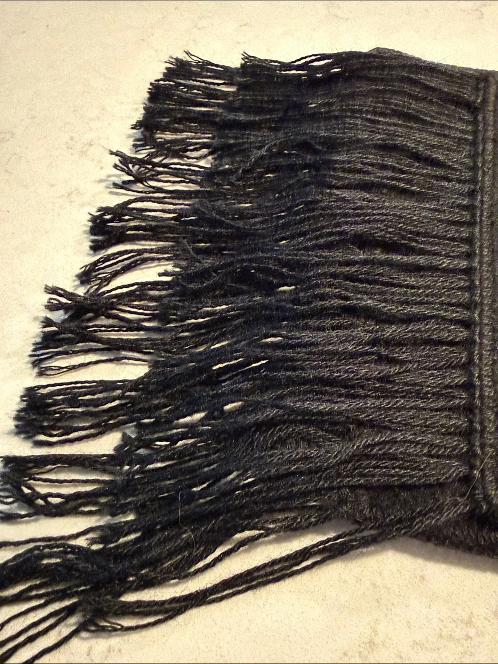 Larisco NWOT 100% alpaca Black unisex scarf Made in Peru